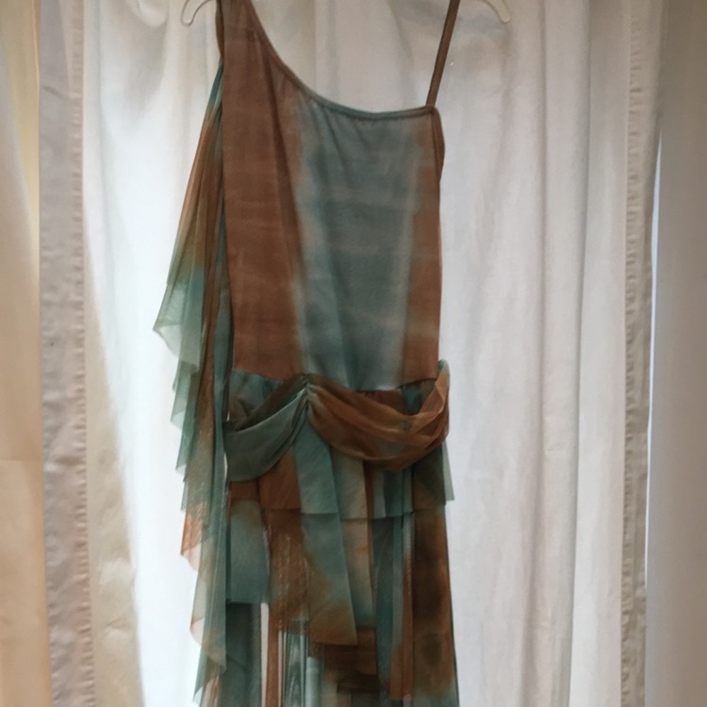 Brown and blue the dye costume